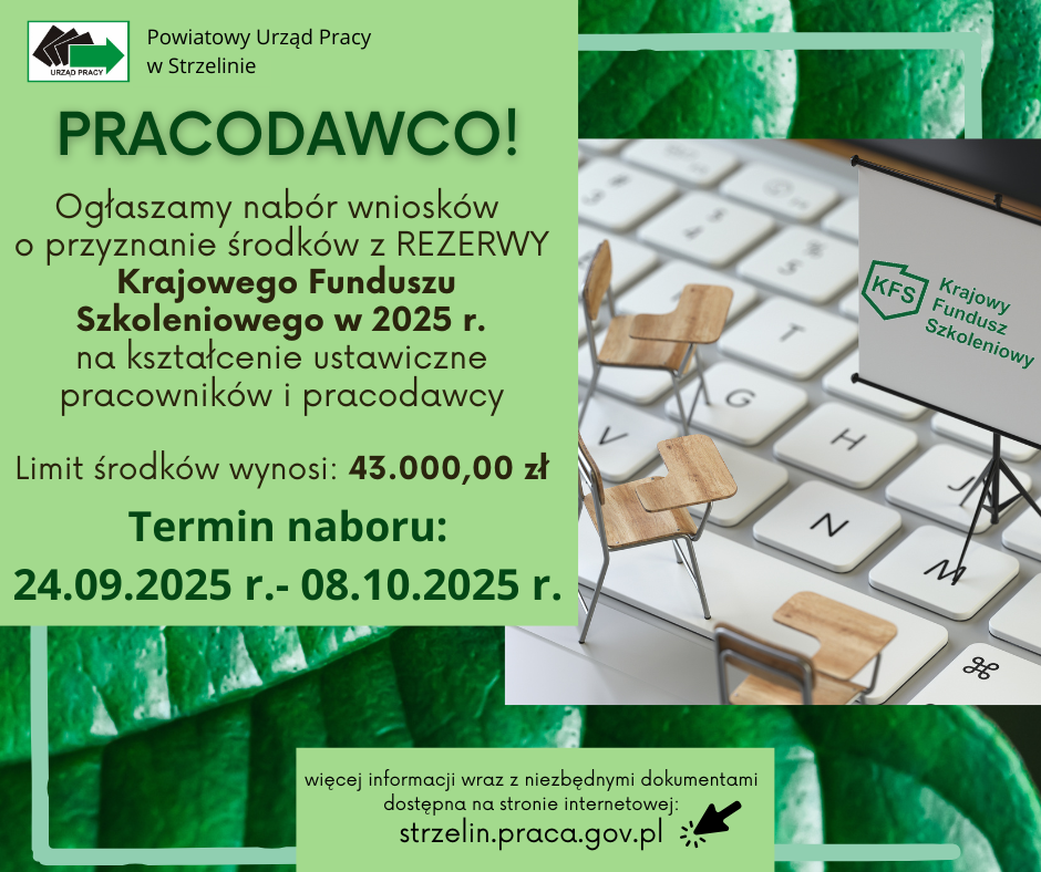 Obrazek dla: Nabór wniosków o przyznanie środków z REZERWY KFS 2025 r.