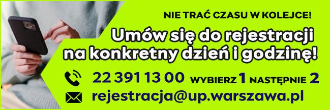 umów się do rejestracji 223911300 wybierz 1 następnie 2
