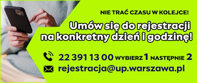 umów się do rejestracji 223911300 wybierz 1 następnie 2